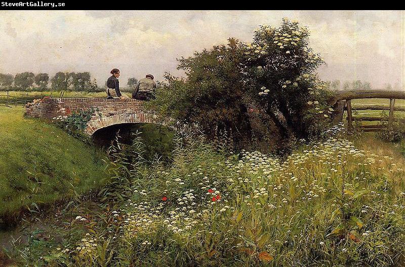 Emile Claus A Meeting on the Bridge